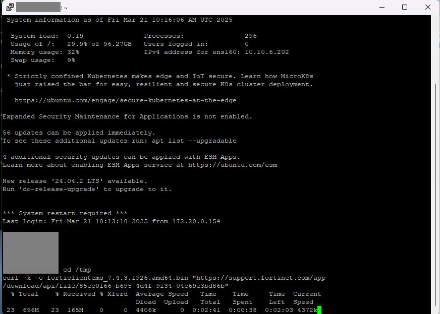 0ems [Fortinet] Guida Completa all'Aggiornamento di FortiClient EMS Server da 7.4.X a 7.4.3 - Linux Based