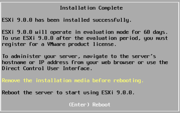 6 [VMware] Installazione di VMware ESXi 9 su server fisico o virtuale