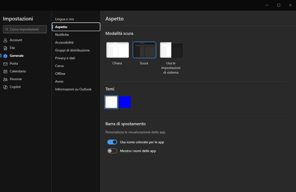 Color-Basic-Outlook-1024x665 Come abilitare i Temi moderni in Outlook (New) nei tenant Microsoft 365 Business